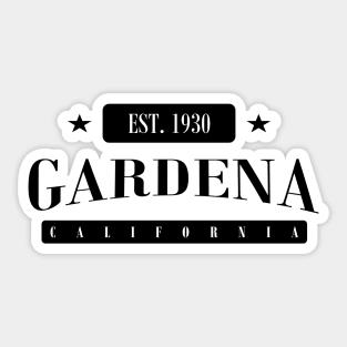 Gardena Est. 1930 (Standard Black) Sticker